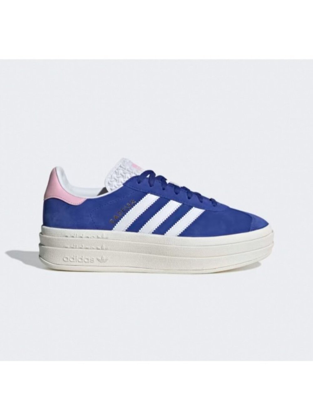 Adidas Gazelle Bold Lucid Blue Pink Suede Sneakers Womens 9 Platform Chunky